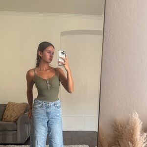 Olive Green Women's bodysuit